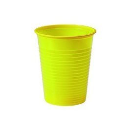 30 gobelets plastique jaune Réutilisable