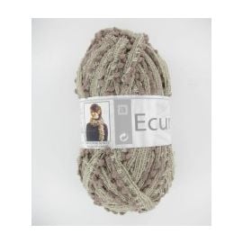 Fil à tricoter Cheval Blanc Ecume Taupe lurex