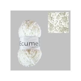 Fil à tricoter Cheval Blanc Ecume Blanc Lurex