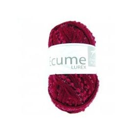 Fil à tricoter Cheval Blanc Ecume Rubis Lurex