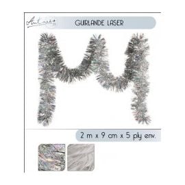 Guirlande de noel laser Blanc/Argent