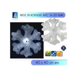 Flocon de neige lumineux de noel acrylique 56 LED
