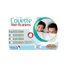 Couette blanche anti acariens 140x200cm