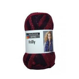 1 pelote de fil à tricoter Frilly Bordeaux Noir