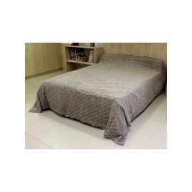 Couvre lit 220x240cm diamant Taupe