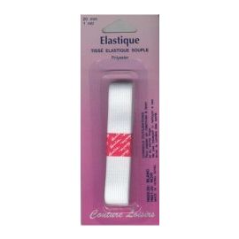 Élastique 20mm tissé souple blanc 1m