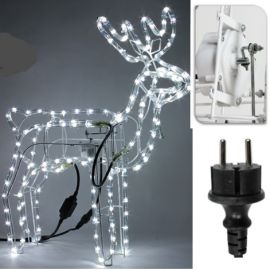 Renne lumineux de noel avec Tête Tournante