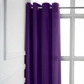 Rideau a Oeillets Violet pas cher 140x260