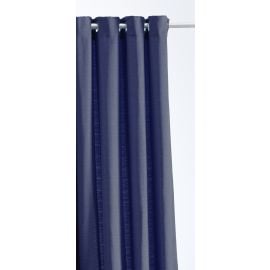 Rideau Jacquard Paille de Riz Bleu Marine 
