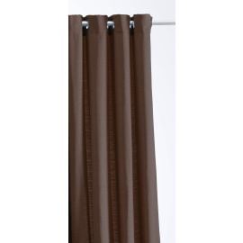 Rideau Jacquard Paille de Riz Chocolat