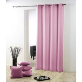 Rideau Oeillets pas cher Rose 140x260cm