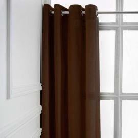 Rideau pas cher a Oeillets Chocolat 140x260cm