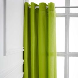 Rideau pas cher a oeillets Vert anis 140x260cm