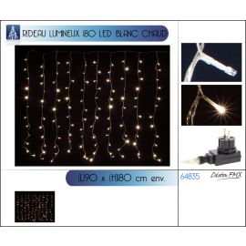 Rideau lumineux LED Decy, motifs de Noël