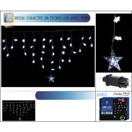 Rideau Stalactite lumineux 128 LED Blanc