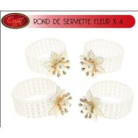 Rond de serviette mariage Fleur