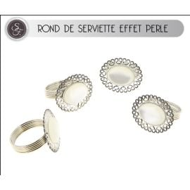 Rond de serviette mariage Perle