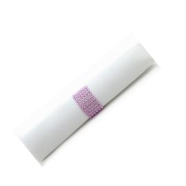 Rond de serviette mariage strass Rose