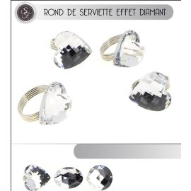 Ronds de serviette mariage Diamant