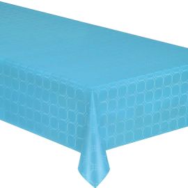 Rouleau de nappe damassé Turquoise