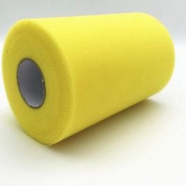 Tulle souple Jaune 20cm x 100m pas cher