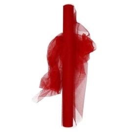 Rouleau de tulle Rouge 9 mètres x 50 cm