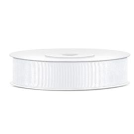 Ruban en bobine gros grain Blanc 15 mm
