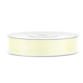 Ruban en bobine gros grain Ivoire 15 mm