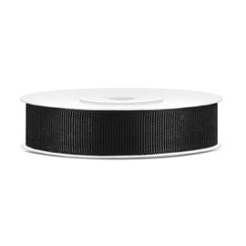 Ruban mariage en bobine gros grain Noir 15 mm