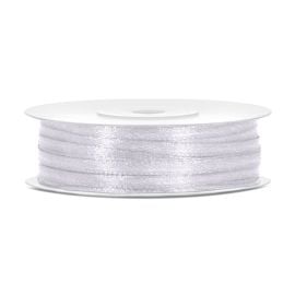 Ruban mariage satin 3mm Blanc