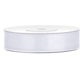 Ruban satin 12mm Blanc