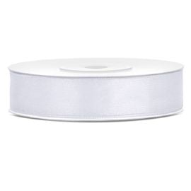 Ruban satin 12mm Blanc 