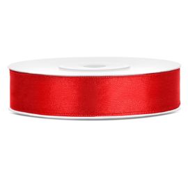 Ruban satin 12mm Rouge