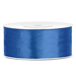 Ruban satin 25 mm Bleu Roi 