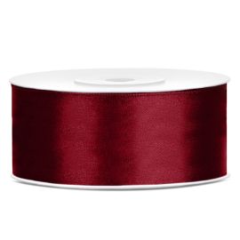 Ruban satin 25 mm Bordeaux