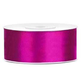 Ruban satin 25mm Fuchsia 