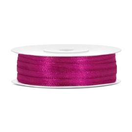 Ruban satin pas cher 3mm Fuchsia