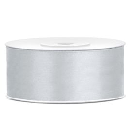 Ruban satin Argent 25mm