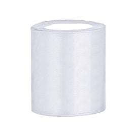 Ruban satin Blanc Grande Largeur 100 mm x 25 mètres