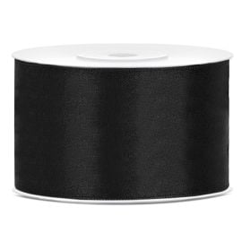 Ruban satin large Noir 38mm