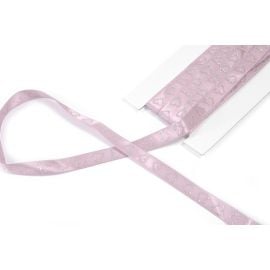 Ruban satin Rose avec coeur pailleté