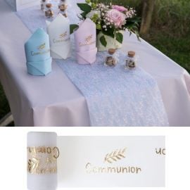 Ruban Tulle Communion Or 8cm