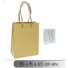 Sac cadeau de Noel pailleté Petit Modèle