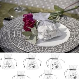 Sac dragées organza Alliance Blanc