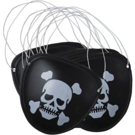 Sachet de 6 caches oeil pirate en plastique