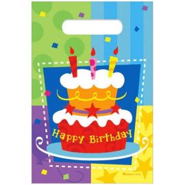 Sacs Surprise Happy Birthday Gâteau x6pcs