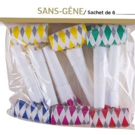 Sans-gênes colorés - lot de 6