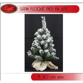 Sapin décoratif de noel pied jute 60cm