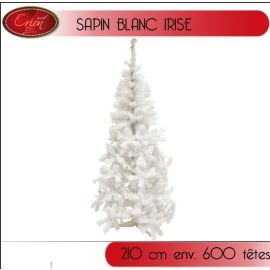 Sapin de Noel Artificiel Blanc Irisé 210cm