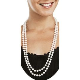 Sautoir fausses perles - blanc nacré - 160 cm